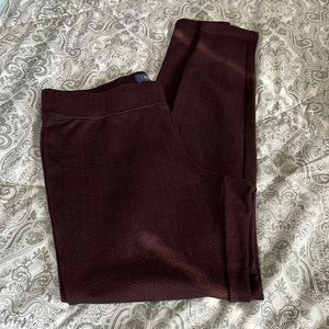 Old navy black and burgundy Stevie leggings